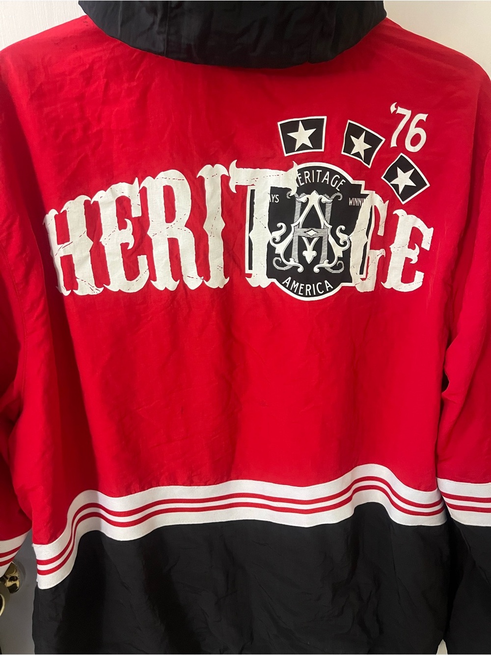 American Heritage Denim Distillery Red and Black Jacket XL